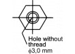 Rozpěrka PCB Dl:9,6mm Montážní otvor nezávitový, zacvaknutí