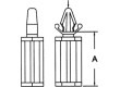 Rozpěrka PCB Dl:9,6mm Montážní otvor nezávitový, zacvaknutí