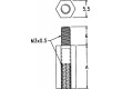 Distanční sloupek se závitem šestihranný polyamid M3 M3 16mm