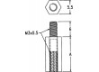 Distanční sloupek se závitem šestihranný polyamid M3 M3 6mm