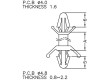 Rozpěrka PCB polyamid Dl:12,5mm zacvaknutí/zacvaknutí