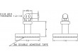 Rozpěrka PCB polyamid Dl:8mm samolepící barva přírodní