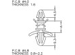 Rozpěrka PCB polyamid Dl:10mm zacvaknutí/zacvaknutí UL94V-2