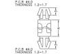 Rozpěrka PCB polyamid Dl:10mm zacvaknutí/zacvaknutí UL94V-2