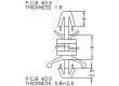 Rozpěrka PCB polyamid Dl:3,2mm zacvaknutí/zacvaknutí UL94V-2