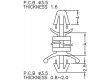 Rozpěrka PCB polyamid Dl:4mm zacvaknutí/zacvaknutí UL94V-2
