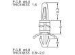 Rozpěrka PCB polyamid Dl:12,7mm zacvaknutí/zacvaknutí