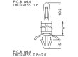 Rozpěrka PCB polyamid Dl:15,9mm zacvaknutí/zacvaknutí