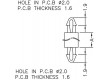 Rozpěrka PCB polyamid Dl:14mm zacvaknutí/zacvaknutí UL94V-2