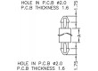 Rozpěrka PCB polyamid Dl:3mm zacvaknutí/zacvaknutí UL94V-2