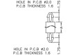 Rozpěrka PCB polyamid Dl:6mm zacvaknutí/zacvaknutí UL94V-2