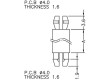 Rozpěrka PCB polyamid Dl:12,7mm zacvaknutí/zacvaknutí