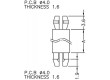 Rozpěrka PCB polyamid Dl:3,2mm zacvaknutí/zacvaknutí UL94V-2