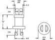 Rozpěrka PCB polyamid Dl:15,9mm zatlačované, zacvaknutí