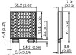 Odrazná plocha Vnější rozměry:51,2x61x7,9mm -20÷65°C