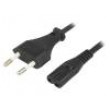 Kabel 2x0,75mm2 CEE 7/16 (C) vidlice,IEC C7 zásuvka PVC 1,5m