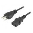 Kabel IEC C13 zásuvka, NBR 14136 (N) zástrčka 1,8m černá PVC