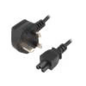 Kabel 3x0,75mm2 BS 1363 (G) vidlice,IEC C5 zásuvka PVC 1,8m