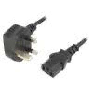 Kabel 3x0,75mm2 BS 1363 (G) vidlice,IEC C13 zásuvka PVC 1,8m
