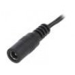 Kabel 2x0,5mm2 vodiče,DC 5,5/2,1 zásuvka přímý černá 1,46m