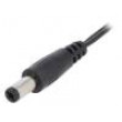 Kabel 2x0,5mm2 vodiče,DC 5,5/2,1 zástrčka přímý černá 0,23m