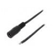 Kabel 2x0,5mm2 vodiče,DC 5,5/2,5 zásuvka přímý černá 1,46m