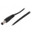 Kabel 2x0,5mm2 vodiče,DC 5,5/2,5 zástrčka přímý černá 0,23m