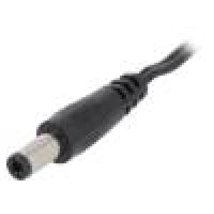 Kabel 2x0,5mm2 vodiče,DC 5,5/2,5 zástrčka přímý černá 1,46m