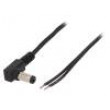 Kabel 2x0,5mm2 vodiče,DC 5,5/2,5 zástrčka úhlový černá 0,23m