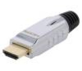 Konektor: HDMI zástrčka vidlice zlacený pájení přímý na kabel
