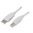Kabel USB 2.0 USB A vidlice,USB B vidlice 3m šedá Žíla: CCA