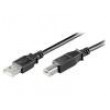 Kabel USB 2.0 USB A vidlice,USB B vidlice 1m černá Žíla: Cu