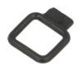 Pružná smyčka PVC černá W: 23,8mm Dl: 22mm H: 3,2mm