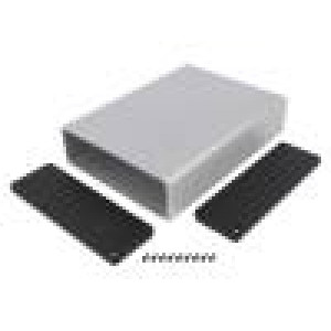 Kryt: s panelem 1455 X:165mm Y:220mm Z:51,5mm hliník šedá