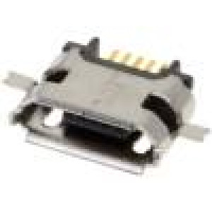 Zásuvka USB B micro SMT PIN:5 middle board mount V: USB 2.0