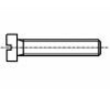 Šroub M1,2x8 Hlava:  Drážka: plochá ocel Norma ISO:1207