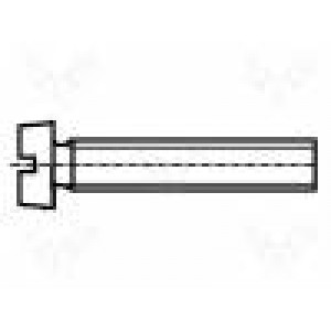 Šroub M1,6x20 0,35 Hlava: válcová plochá 0,4mm ocel zinek
