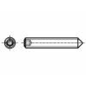 Šroub M2,5x4 0,45 Hlava: bez hlavy imbus nerezavějící ocel A2
