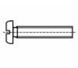 Šroub M2,5x5 0,45 Hlava: válcová plochá 0,6mm mosaz DIN: 85A