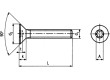 Šroub M2,5x6 0,45 Hlava: kuželová Torx® TX08 Norma ISO: 14581