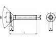 Šroub M2,5x6 0,45 Hlava: kuželová Torx® TX08 Norma ISO: 14581