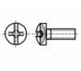 Šroub M2x6 0,4 Hlava: kulatá Phillips,plochá 0,5mm,PH1 ocel