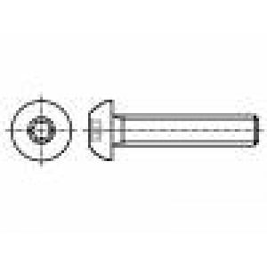 Šroub M3x10 0,5 Hlava: kulatá Torx® TX10 ocel zinek