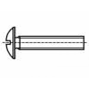 Šroub M3x8 0,5 Hlava: kulatá plochá 0,8mm