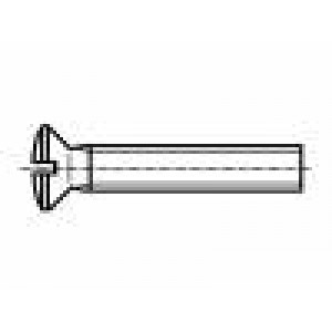 Šroub M3x8 0,5 Hlava: kuželová plochá 0,6mm