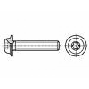 Šroub s límcem M4x16 0,7 Hlava: kulatá Torx® TX20 ocel zinek