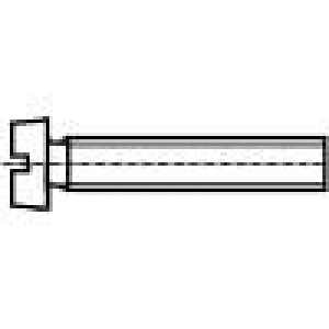 Šroub M4x16 0,7 Hlava: válcová plochá nerezavějící ocel A2