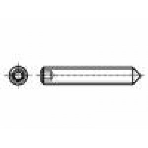 Šroub M4x5 0,7 Hlava: bez hlavy imbus HEX 2mm ocel zinek