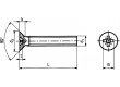 Šroub M4x8 Hlava: kuželová Phillips PH2 ocel zinek DIN: 965A