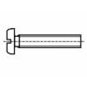 Šroub M4x8 0,7 Hlava: válcová plochá 1,2mm DIN: 85A